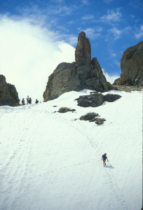 Virginius Pass during course marking, 2000.