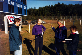 My son David, me, and RD's Harry Sloan and Tami Tanski. Superior Trail 1997